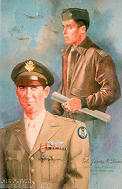 COL JAMES M. STEWART, CHIEF OF STAFF, 8TH AF, SECOND COMBAT WING, 1945